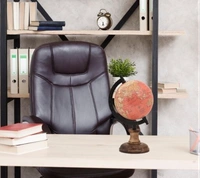 Balliatic Educational World 5 inch Globe with Wooden Stand - Red, Terrestrial